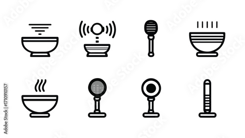 Soothing Sound Healing Instruments Vector Outline for Relaxation and Meditation
