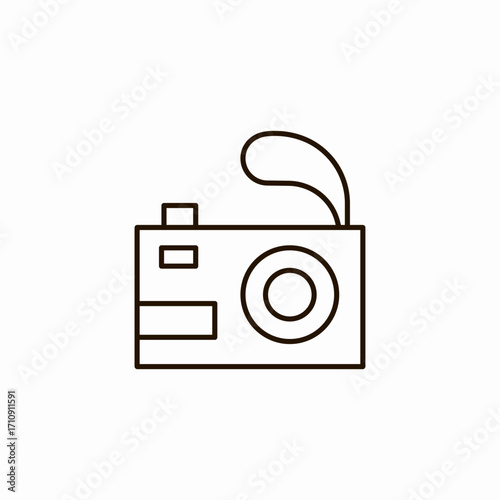 basic camera strap icon sign vector