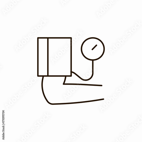 blood pressure monitor icon sign vector