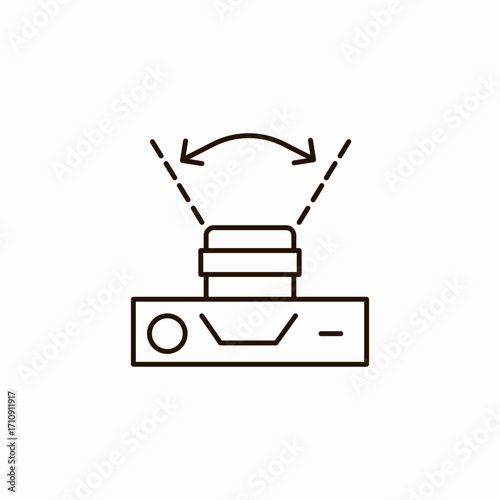 camera angle adjustment icon sign vector