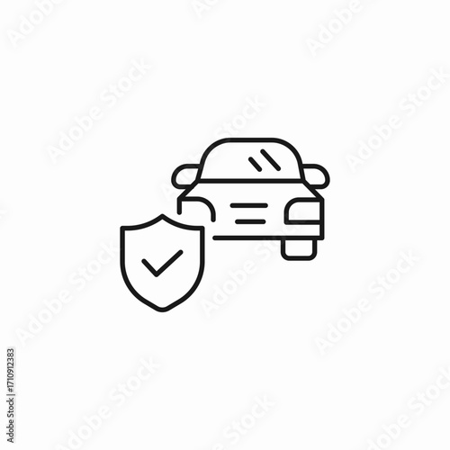 car insurance security icon sign vector