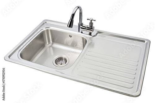 Modern stainless steel kitchen sink with drainer and faucet for stylish and functional kitchens