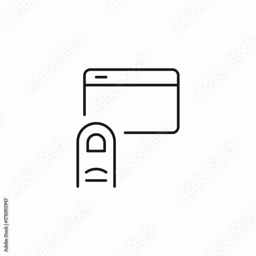 finger swiping card icon sign vector