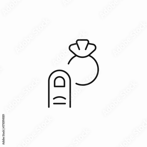 finger with gift icon sign vector