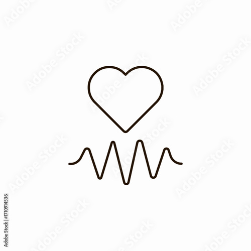 heartbeat rate monitor icon sign vector