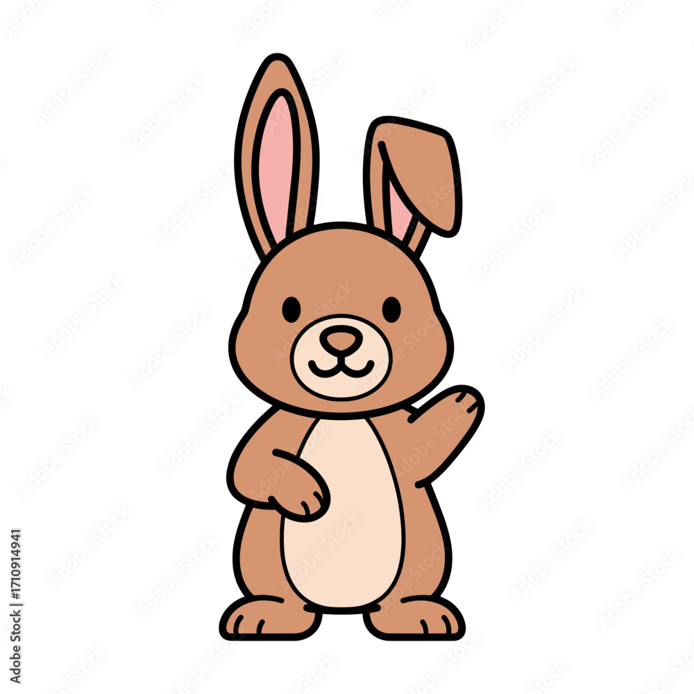 Obraz premium Simplified Bunny Design