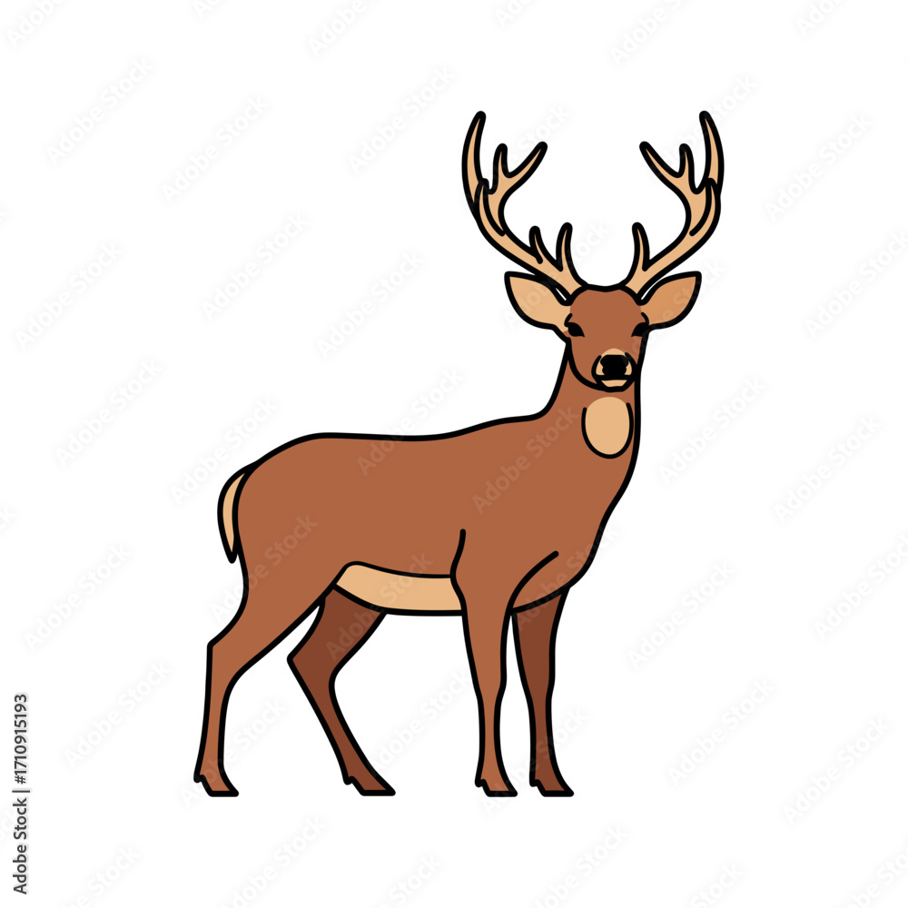 Obraz premium Simplified Deer