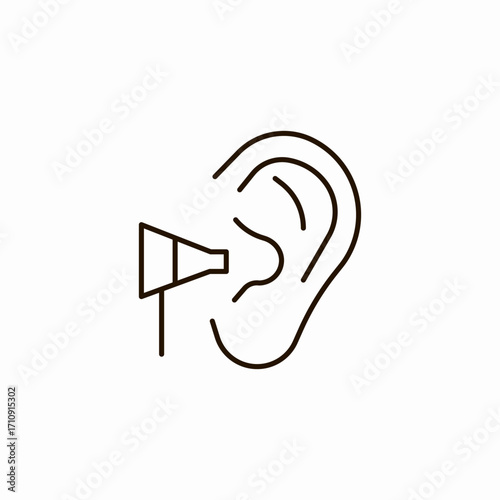 loud ear speaker icon sign vector