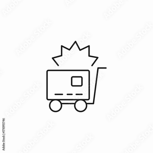 mobile payment cart icon sign vector