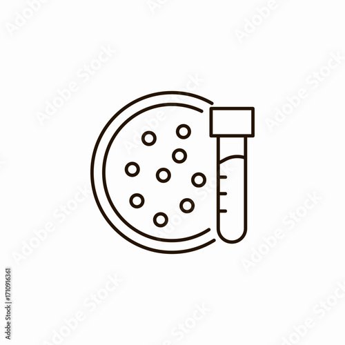 petri dish sample icon sign vector
