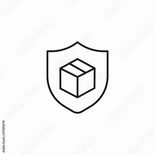 protected parcel delivery icon sign vector