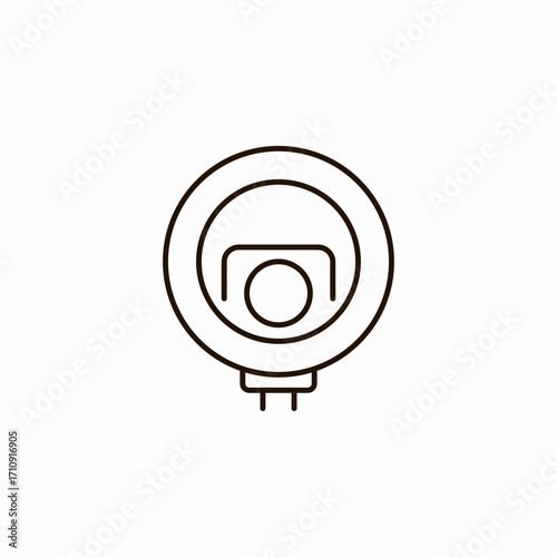 ring light camera icon sign vector