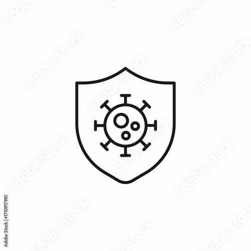 virus germ protection icon sign vector