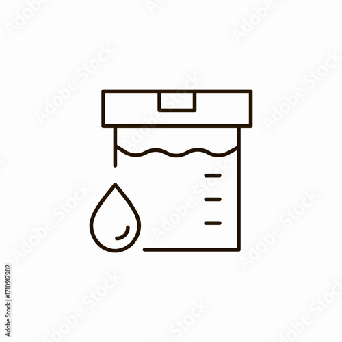 urine analysis container icon sign vector