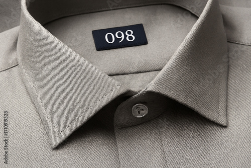 Elegant gray dress shirt showcasing high-quality fabric and craftsmanship, perfect for professional attire or smart casual wear, offering a sophisticated and modern style statement for men