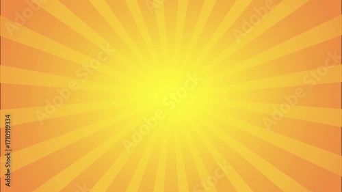 Comic retro vintage rays pop art background. Vibrant yellow and orange sunburst animation, perfect for retro videos, sales promotions, or design projects.
