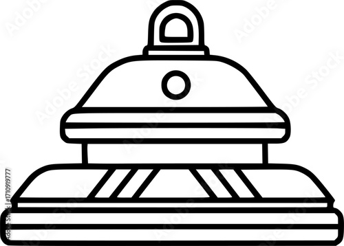 Automated guided vehicle outline icon vector
