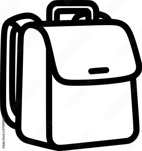 Thermal delivery backpack outline icon vector
