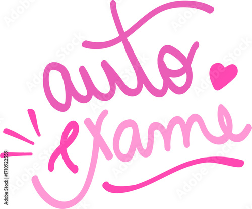 Auto Exame Outubro Rosa Lettering