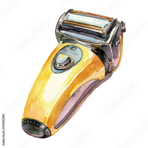 Epilator, watercolor painting, vector illustration, isolated on a white background.