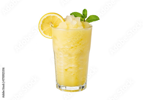 Refreshing Lemon Slushy with Mint - Summer Drink