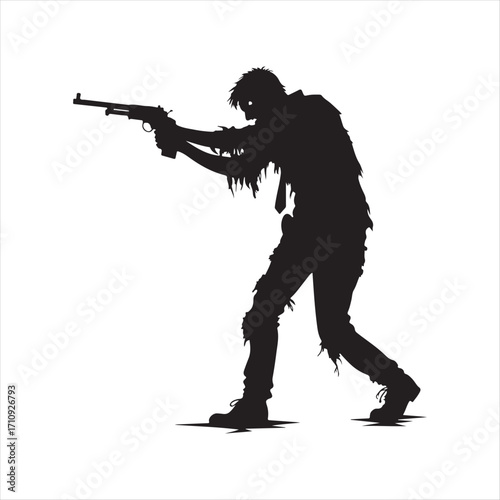 zombie vector silhouette sketch art doodle idea collections