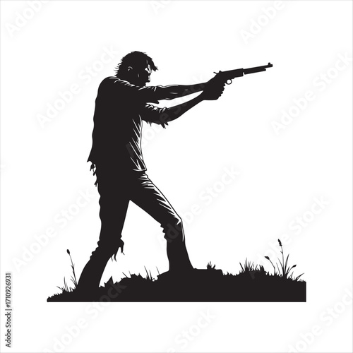 zombie vector silhouette sketch art doodle idea collections