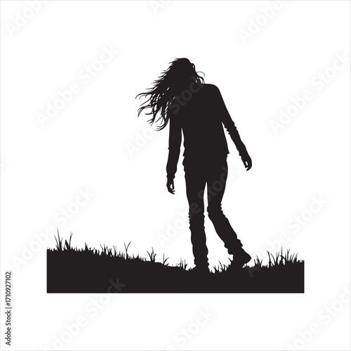 zombie vector silhouette sketch art doodle idea collections