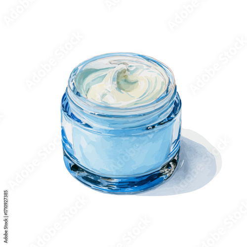 Hand Cream in watercolor style, vector illustration, isolated on white background.