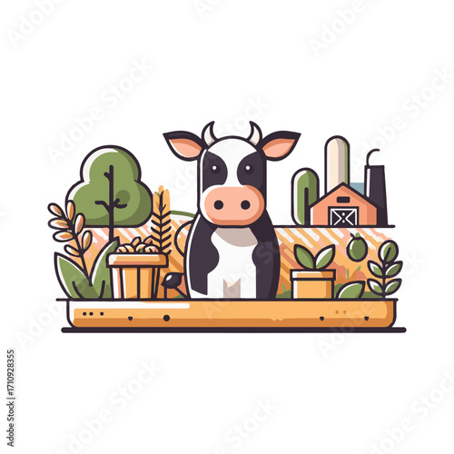 
cow illustration design
