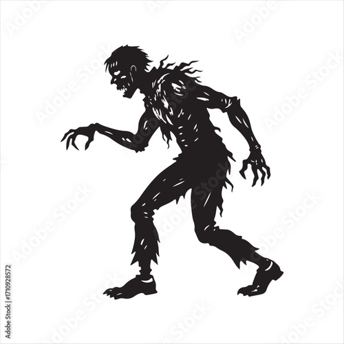 zombie vector silhouette sketch art doodle idea collections
