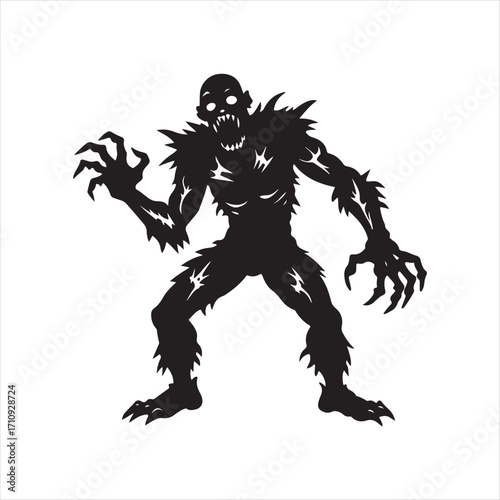 zombie vector silhouette sketch art doodle idea collections