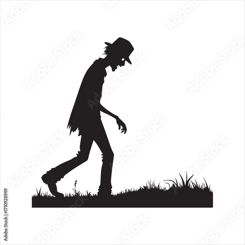 zombie vector silhouette sketch art doodle idea collections