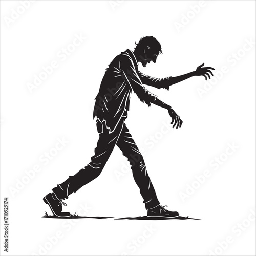 zombie vector silhouette sketch art doodle idea collections