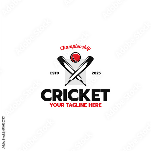 Vector set logo for cricket game for design illustration