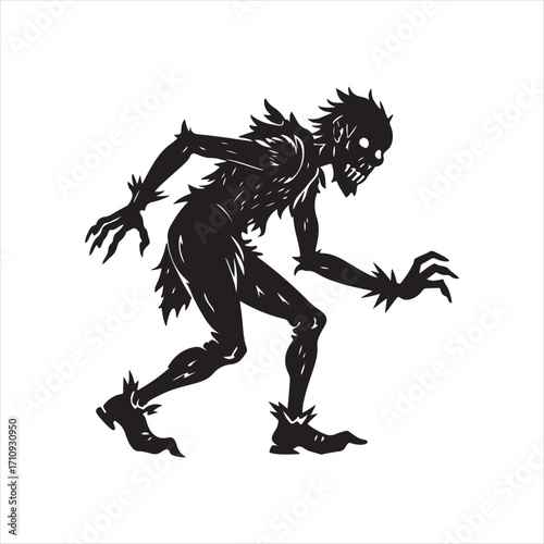 zombie vector silhouette sketch art doodle idea collections