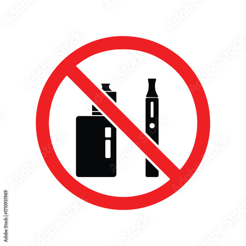 No Vaping Sign Icon
