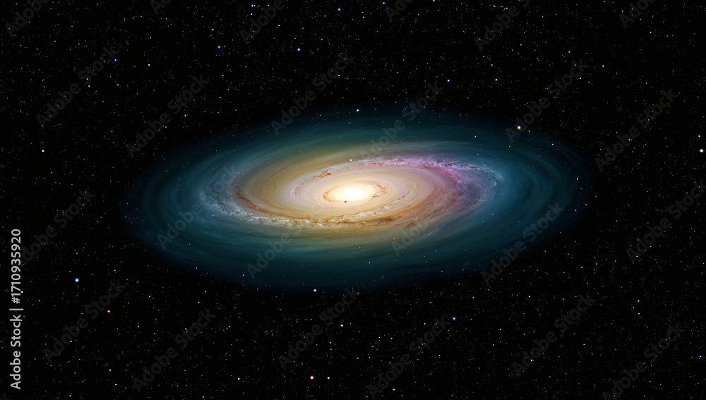 Fototapeta premium Swirling Cosmic Nebula galaxy stars