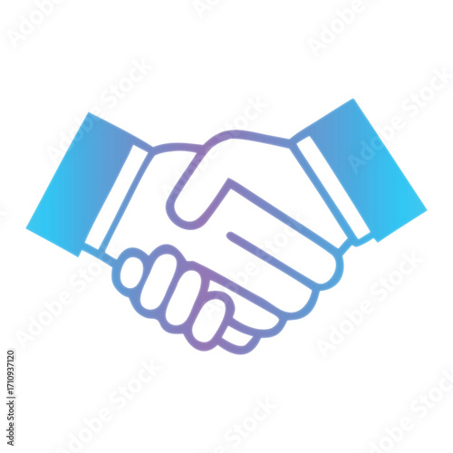  Modern handshake icon in Glassmorphic style Transparent blur glass effect 