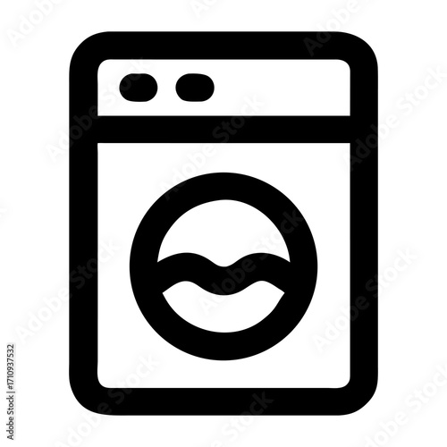 Simple Washing Machine Icon A Clean and Modern Design for Laundry and Home Care