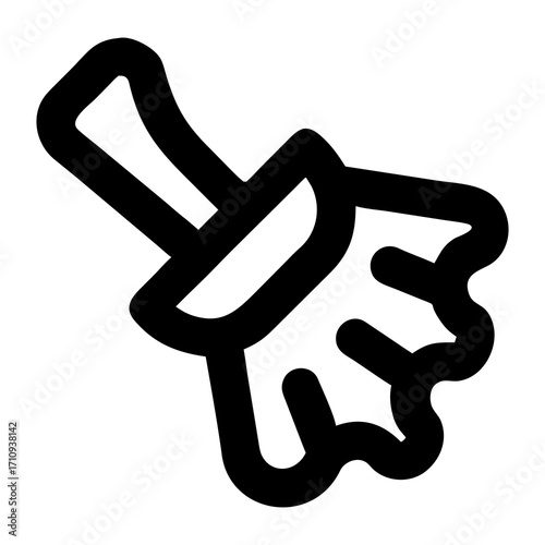 Illustration of a glove, cleaning tool, for home care and hygiene use