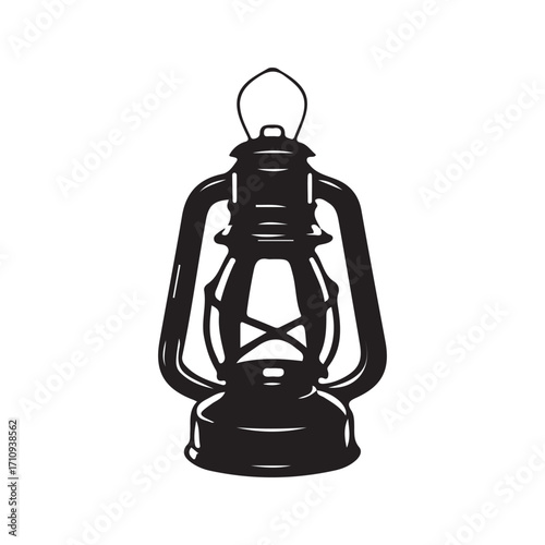 Vintage oil lantern illustration isolated on white background