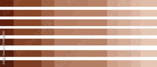 Horizontal swatches of brown shades ranging from dark to light on transparent background
