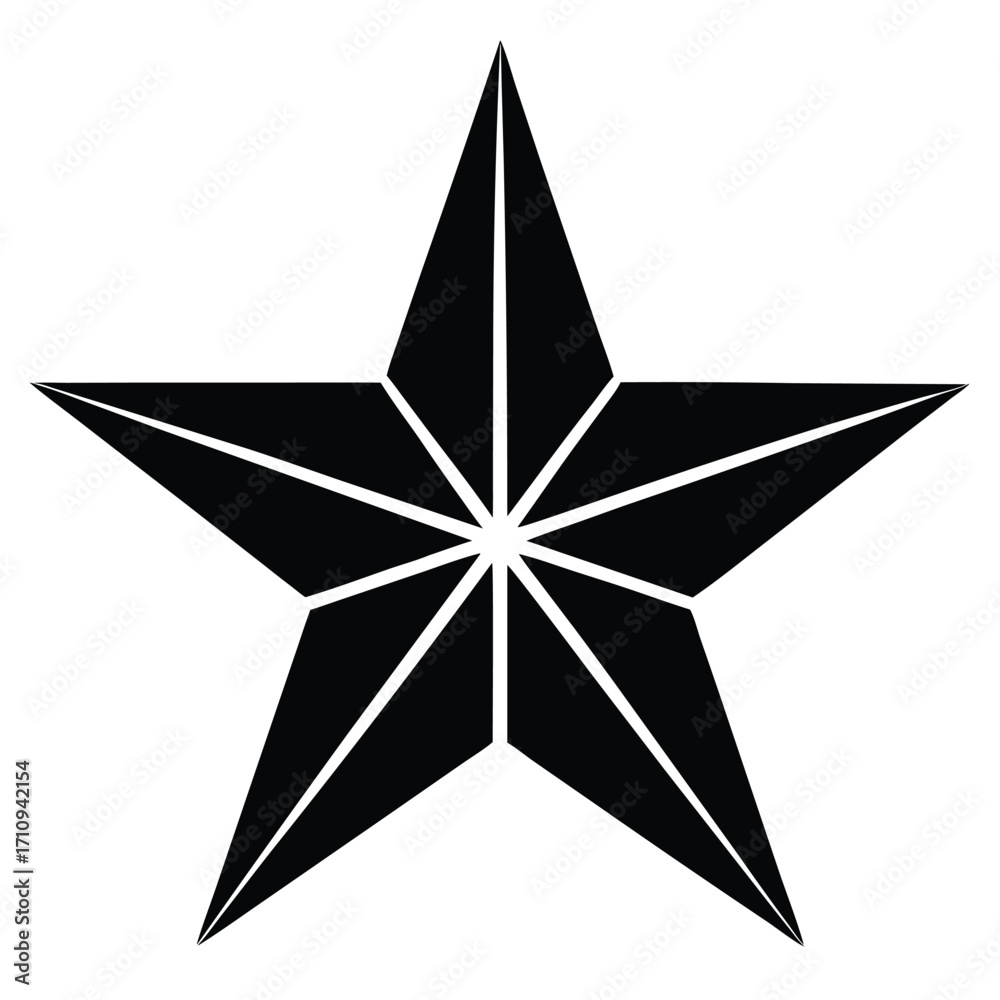 Obraz premium Flat Color Christmas Star