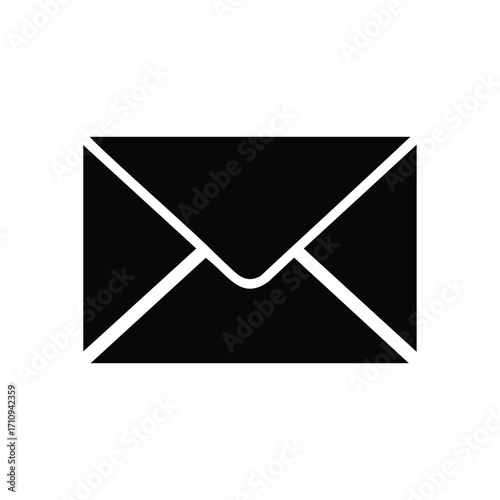 Dark Digital Message Envelope. This minimalist graphic features a subtle envelope contour on a dark background, conveying notions of electronic mail, connectivity, and discretion.