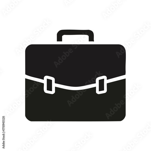 Professional Briefcase Icon. This versatile business bag graphic represents career, work, and corporate life. Perfect for themes of success, education, and legal endeavors.