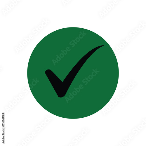 Simple and clean check mark graphic for confirmation and approval