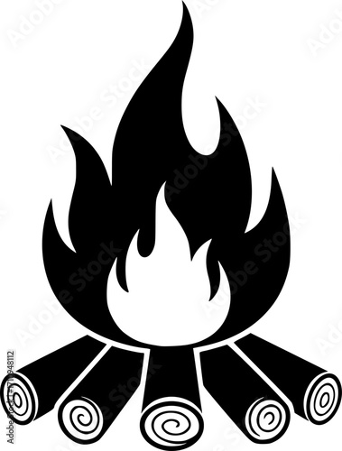 Campfire silhouette