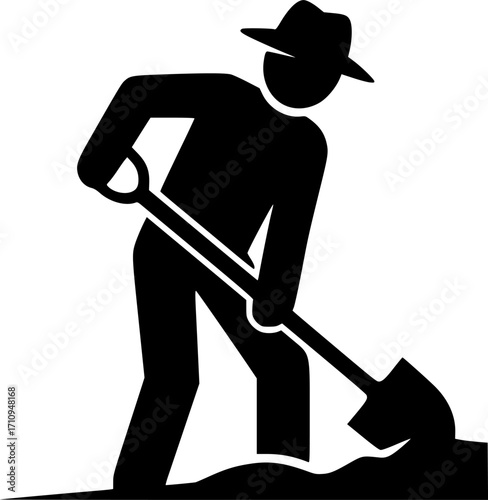 Farmer with shovel 