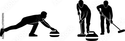 Curling silhouette